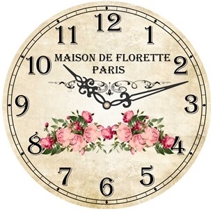 R4 RELOJ PARIS FLORES 49CM